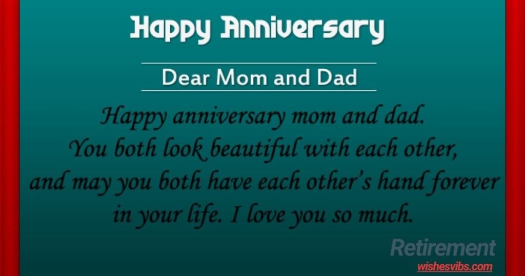 Wedding anniversary wishes for parents